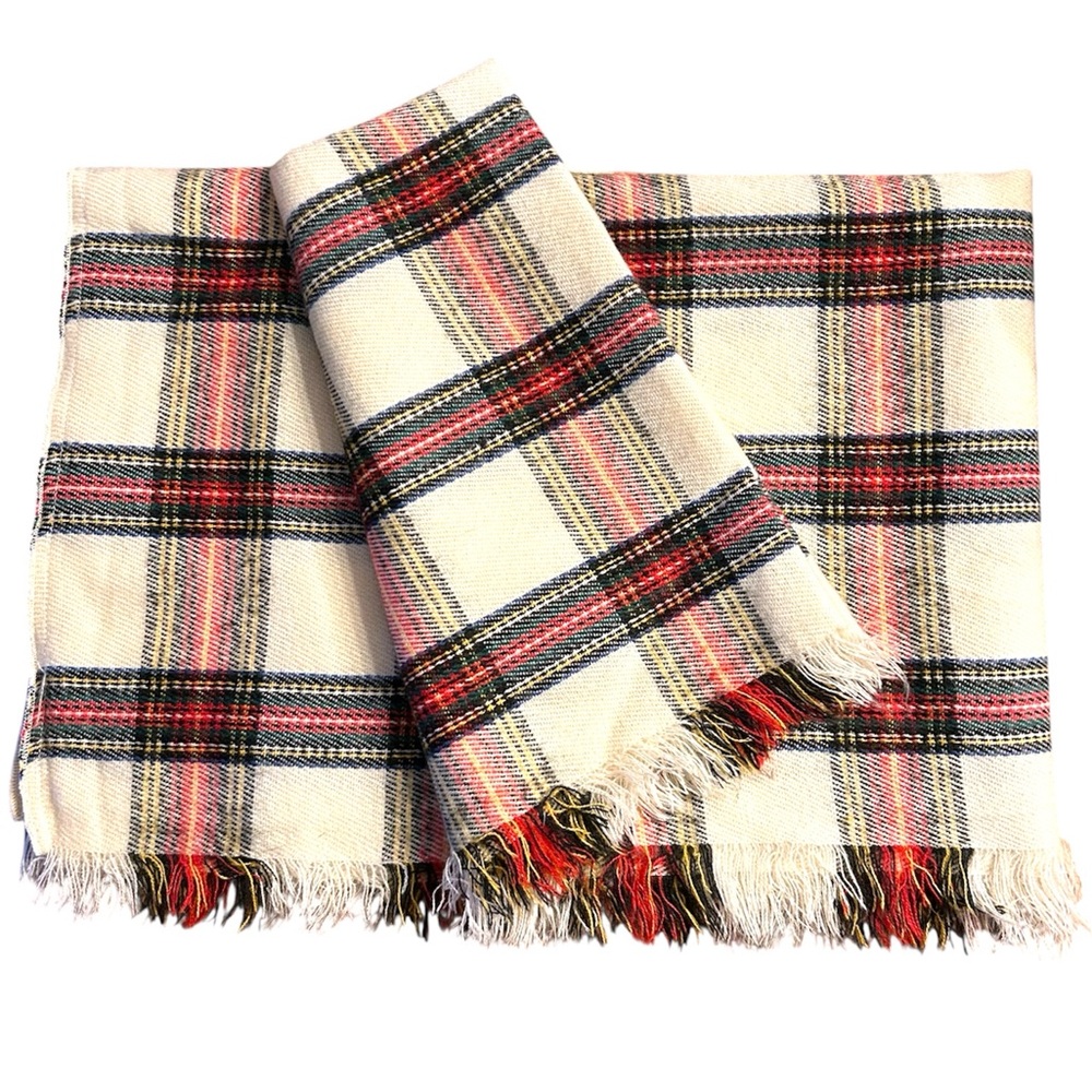 Plaid Fringe Eternity Scarf by Aldo